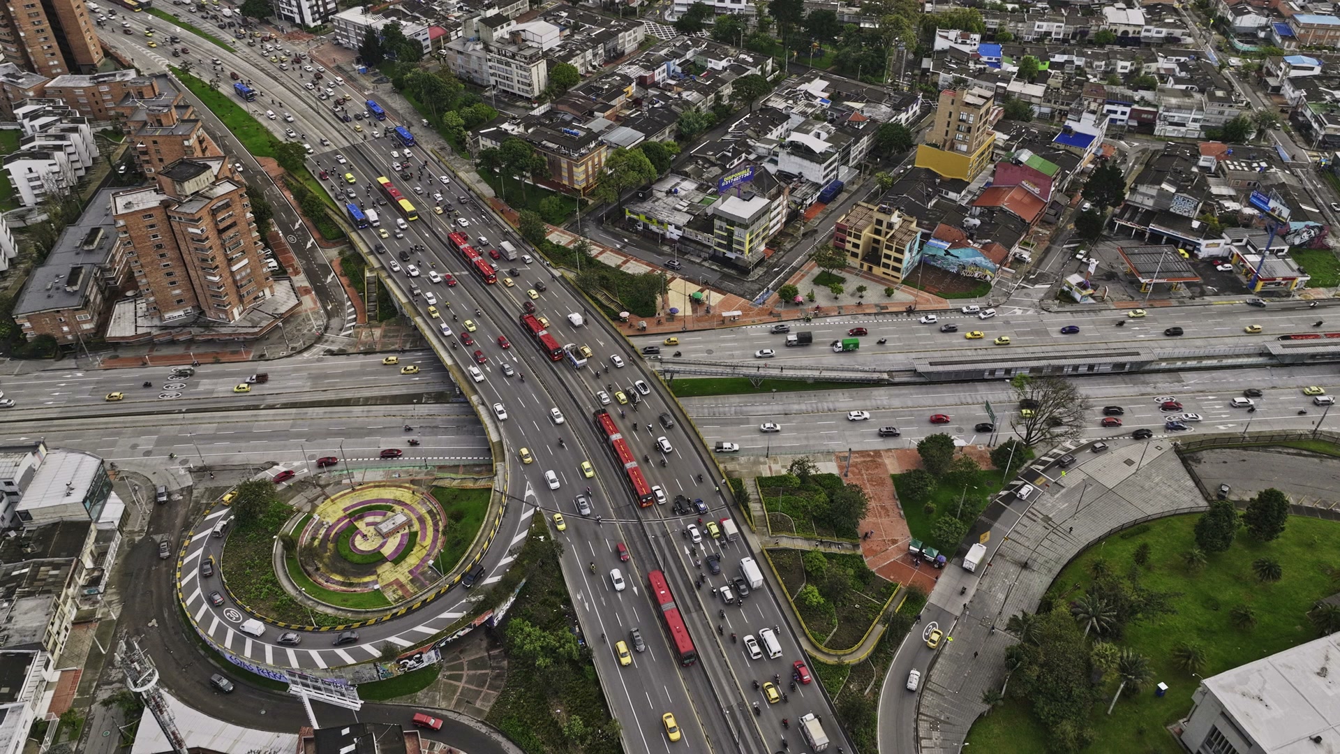 Infraestructura vial real de Bogotá